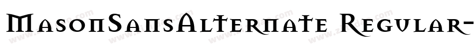 MasonSansAlternate Regular字体转换